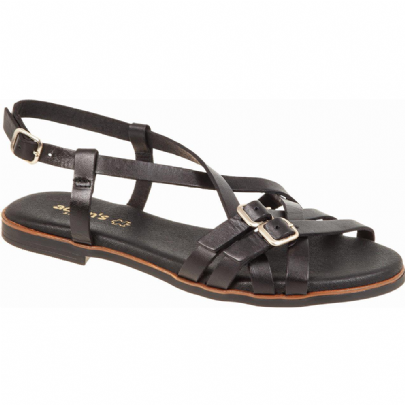 Adams shoes δερμάτινο πέδιλο με λουριά